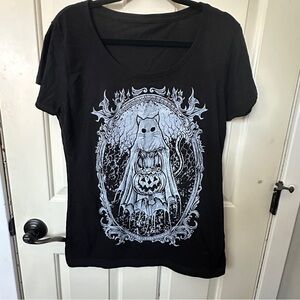 Vampirefreaks Ghost Kitty Women’s Cut Tee